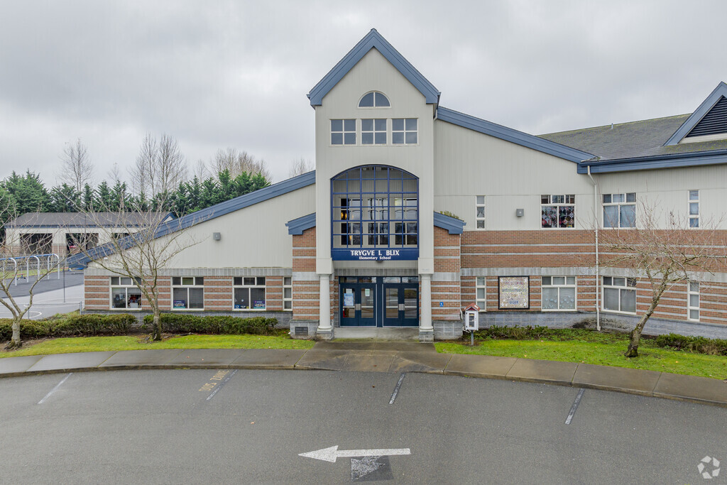 Front entrance to school.