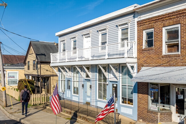 Many of the old retail buildings still stand in Canastota's town center.