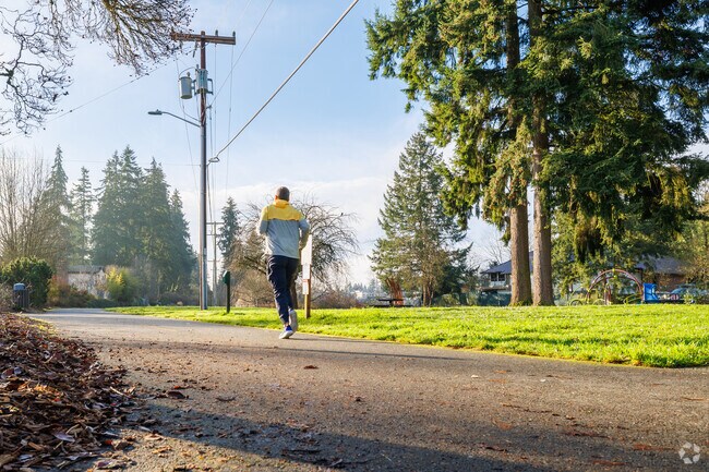 The Interurban Trail cuts through Echo Lake Park, making it quite a scenic route.