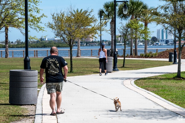 Briarwood locals can walk the waterfront paths at Riverwalk Park.