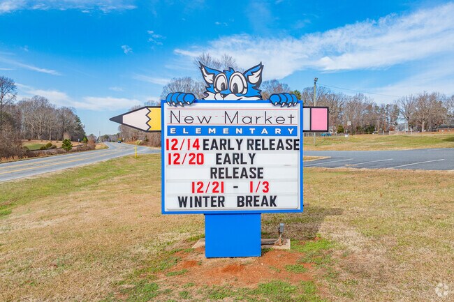 New Market Elementary School sign.