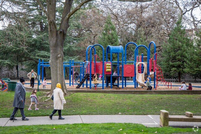 Civic Center Park has multiple playground facilities.