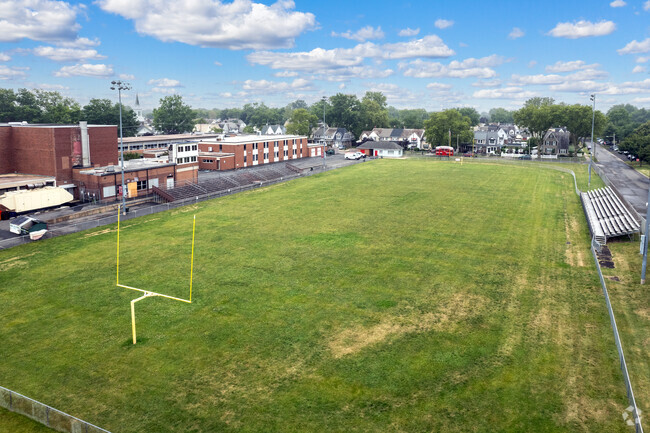 Football field for Bristol Junior - Senior High School in Bristol.