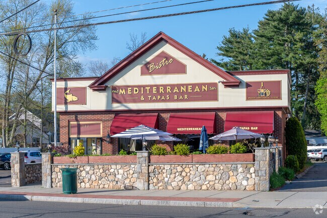 Bistro Mediterranean & Tapas Bar is on Main Street, just north of East Shore.