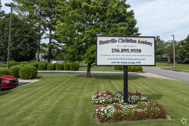 Sign for the Huntsville Christian Academy in Huntsville Alabama.