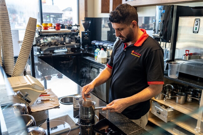 Visit Qahwah House in Woodbridge for fresh roasted Yemeni coffee beans and brews.