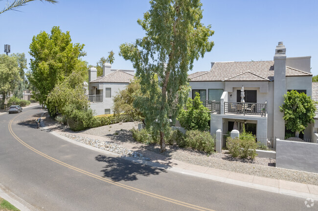 Tall trees offer shade during the summer months in Gainey Ranch.