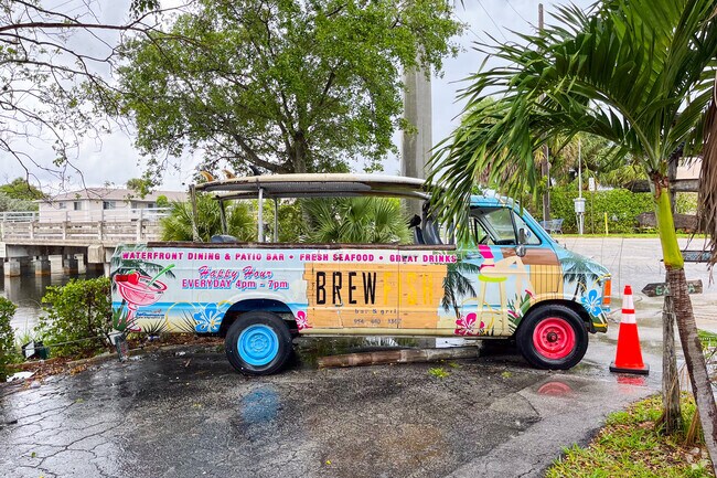 Brewfish Bar and Grill Restaurant has a great outdoor terrace with local beers and food.