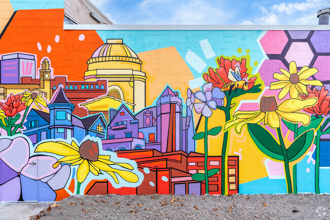 A colorful mural showcases local talent near Canton's downtown.