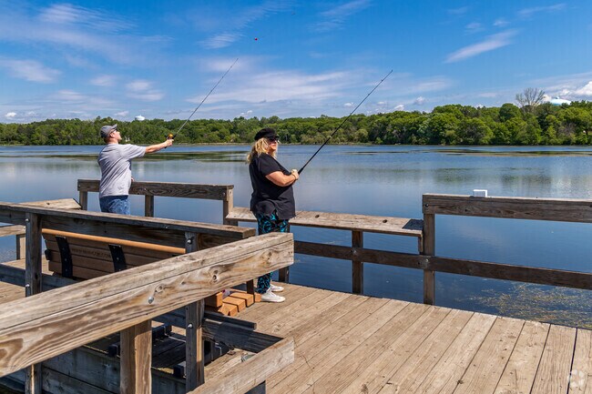 Residents can spend an afternoon fishing at the Beaver Lake Park fishing pier.