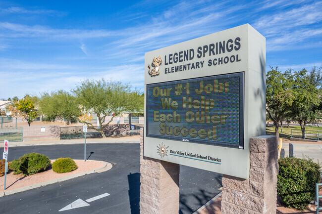 The monument sign greets you at Legend Springs Elementary School in Glendale.