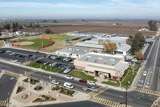 The front side of Marshall Elementary School in Fowler.