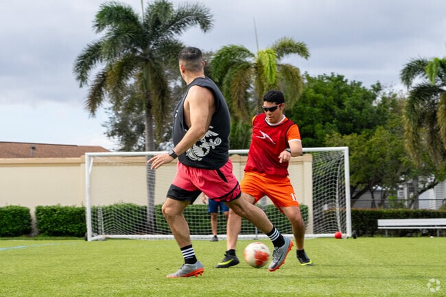 The soccer fields at Plantation Acres North Park are frequented by Woodstock residents.