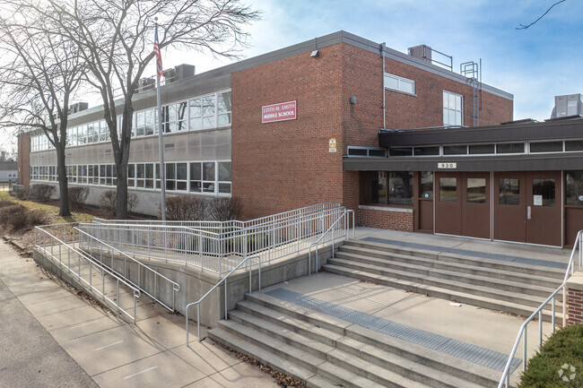 Edith M Smith Middle School includes approximately 550 students.