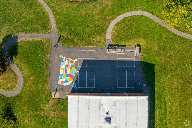 Easterly Parkway Elementary School students have a blacktop to play on.