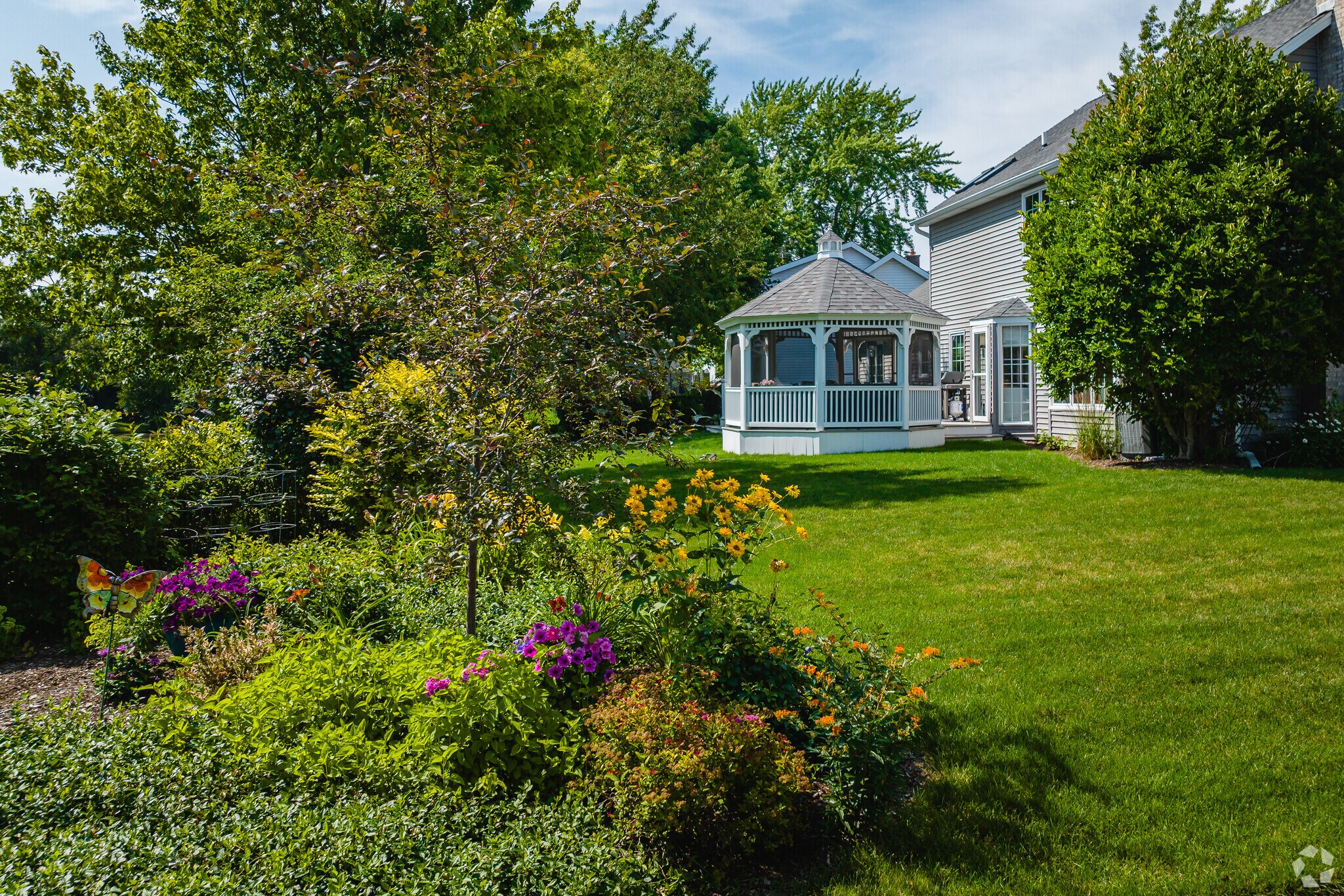 Flowers and private gazebos can be spotted around the Inverness neighborhood.