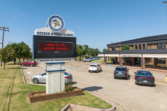Students from the surrounding neighborhoods have easy access to Hefner Middle School.