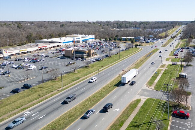 From the sky, the network of roads weaves through East Forest, connecting its vibrant neighborho
