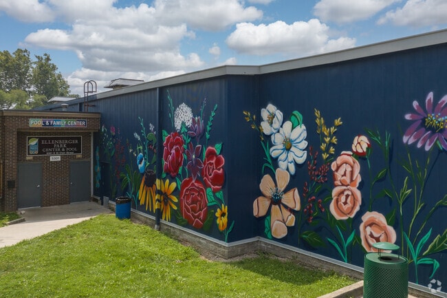 Ellenberger Park on St Clair St. is home to a beautiful mural.