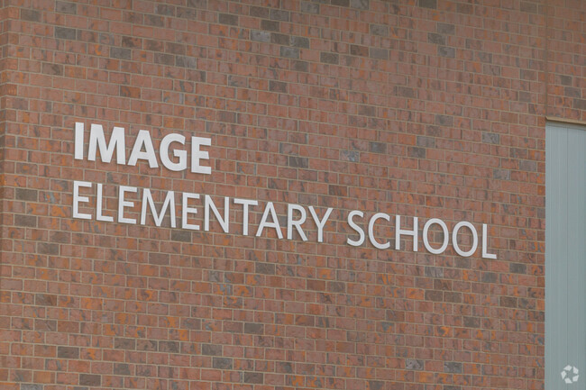 Image Elementary School in Vancouver, WA has a it's name on the brick facade in metal letters.