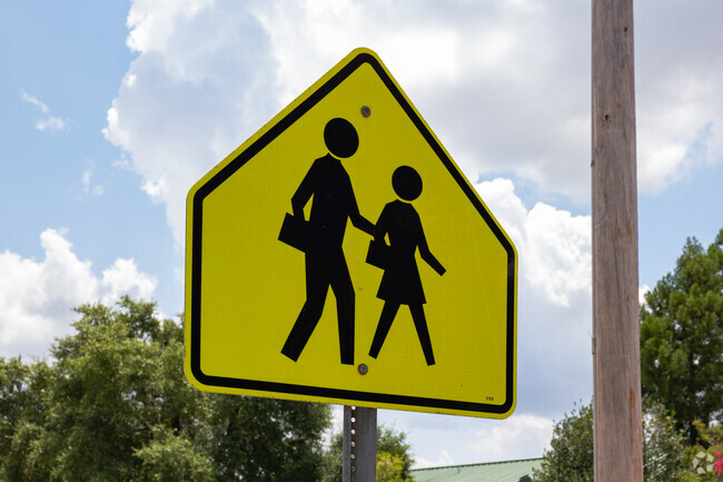 E. L. Wright Middle School in Columbia has several crosswalks for parents and students.