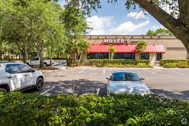 The Miller Ale House, located in the the Tower Shops, is minutes from Playland Village.