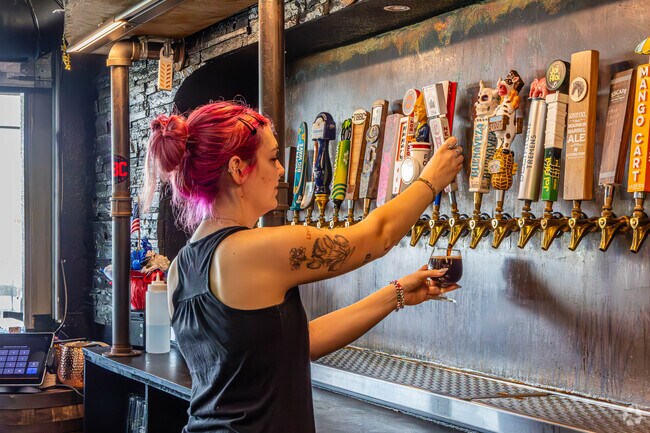 The Brass Tap is a popular gastropub chain known for its extensive craft beer selection and diverse menu offerings.