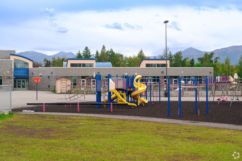 Students at Denali Montessori will love the huge playground.