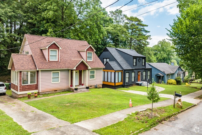 Colorful houses in Capitol View bring life to the neighborhood streets..