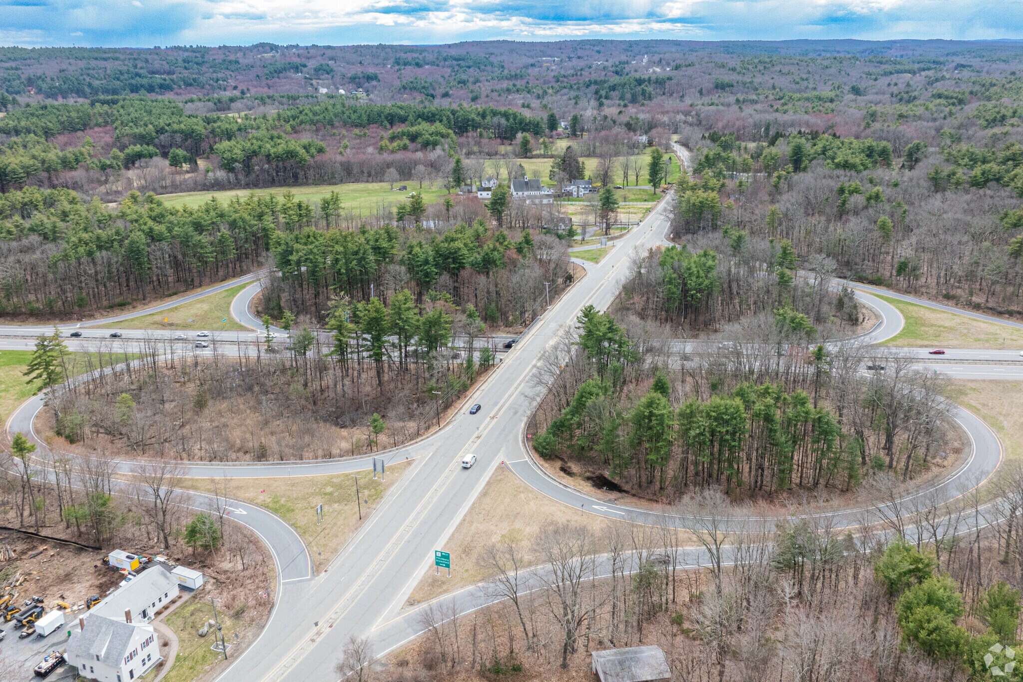 Route 2 and I-90 are conveniently close for locals of Harvard, Massachusetts.