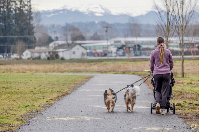 Local trail just outside Sumner allows for great walks with the dogs.