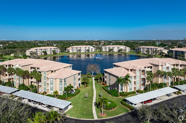 Cypress Lake homes include condominiums with scenic lake views.