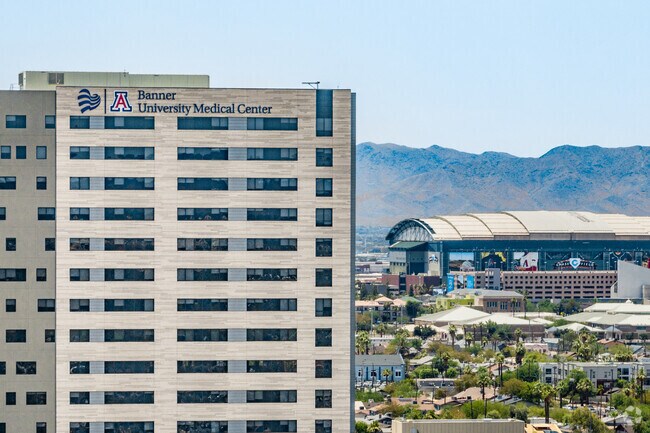 Banner University Medical Center stands above downtown Phoenix to serve the community.