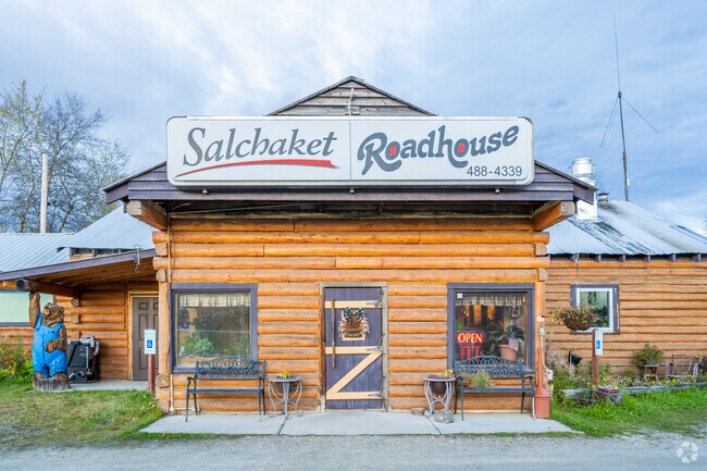 Locals frequent The Salchaket Roadhouse for great food and a rustic atmosphere.