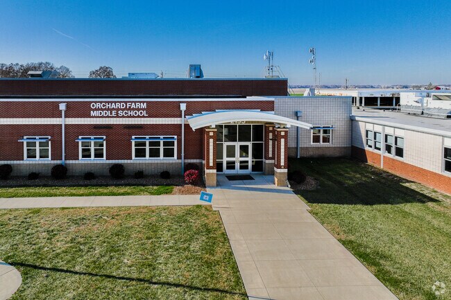 Orchard Farm Middle School prepares students to attend the local high school.