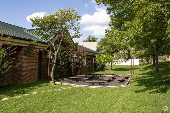 On nice days Christenberry Elementary School will sometime hold classes outside in Oakwood.
