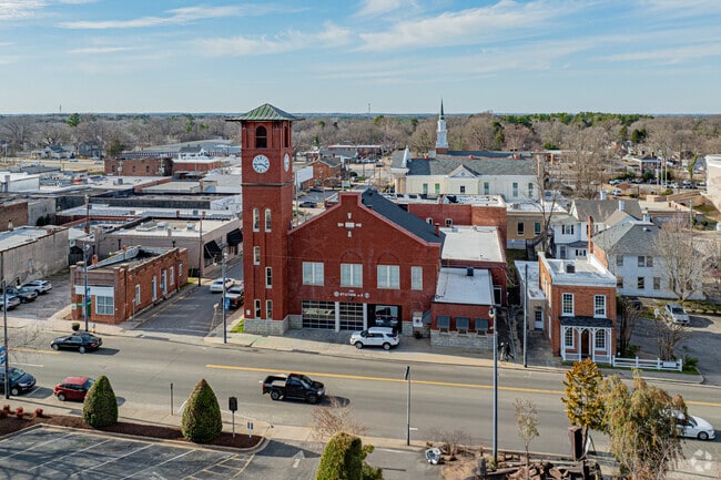 Downtown Henderson's Municipal Building still houses Fire Station No. 2.