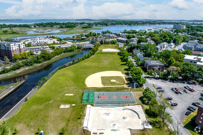 Aerial view of Israel W. Monroe Park in Quincy Point.