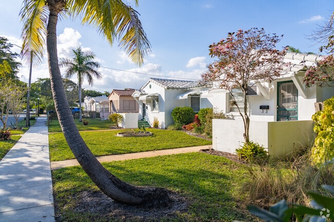 A typical row of homes in Parkside features small bungalow homes.