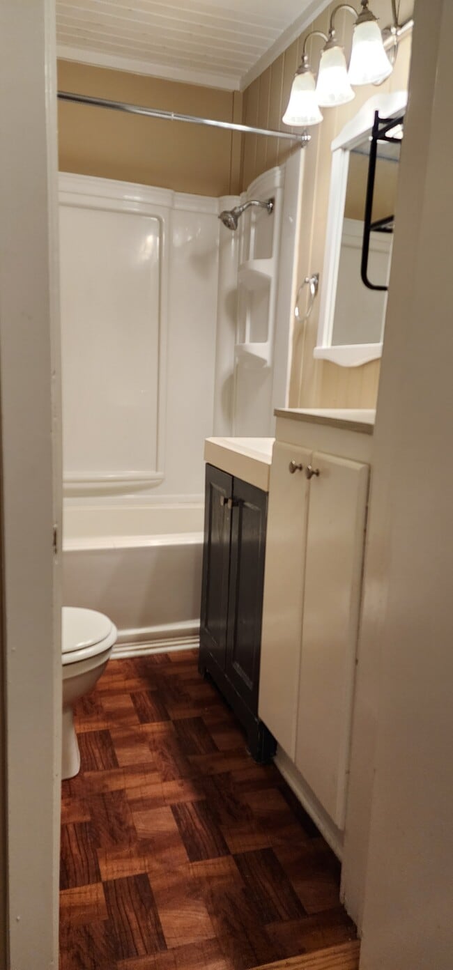 Bathroom with lots of cabinet space.