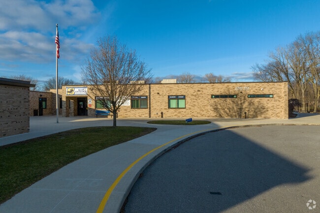 Main entrance at Salk Elementary School.