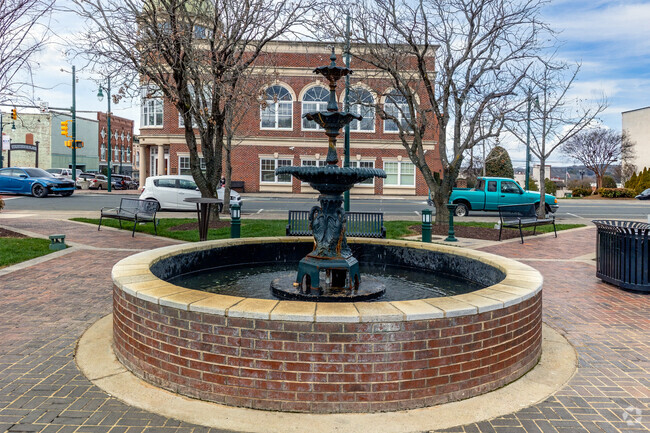Courthouse Square Park in Albemarle is a great place to sit and relax.