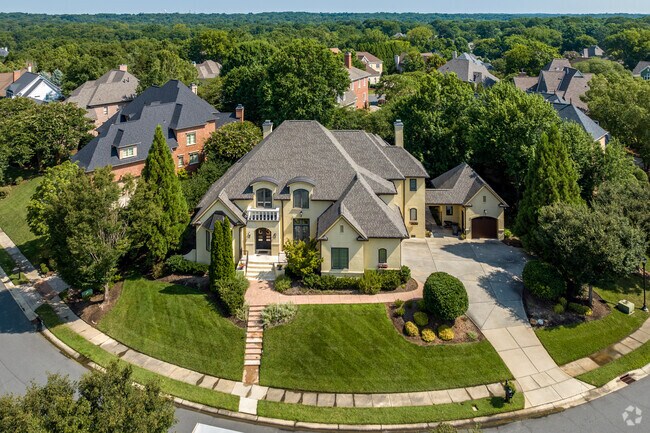 There are spacious mansions in the Olde Providence South neighborhood of Charlotte.