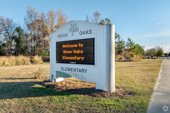 River Oaks Elementary School is centrally located near residential neighborhoods.
