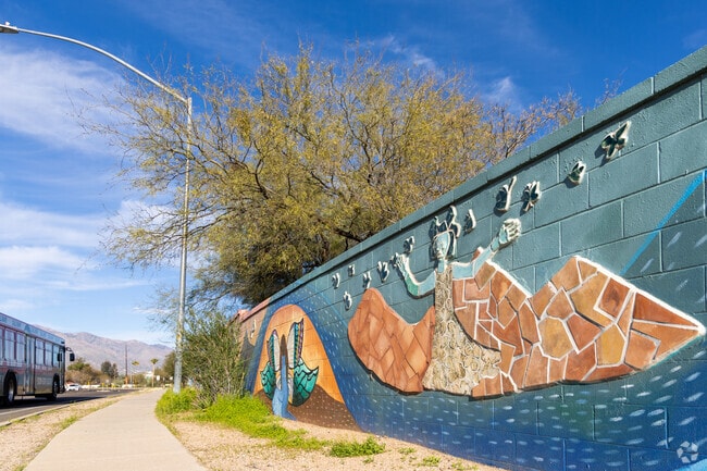 Limberlost's colorful mural runs through the heart of the neighborhood.
