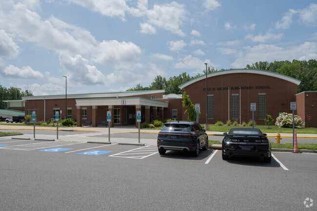 Main entrance to Kyle R. Wilson Elementary School in Powells Creek, Woodbridge VA