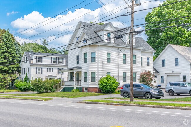 Many colonial manor type homes line the streets of East Deering.