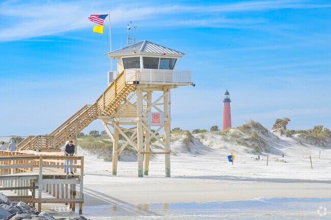 The observation tower at Lighthouse Point Park overlooks the Halifax River.