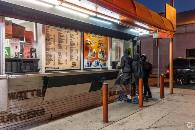 The pastrami cheeseburger is big at Watts Burgers.