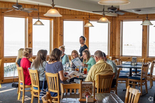Manns Harbor locals drive over the bridge to dine at Stripers in Manteo.